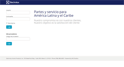 Desktop Screenshot of partsandservice.la-electrolux.com