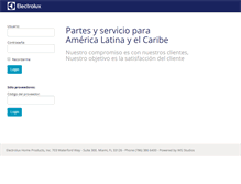 Tablet Screenshot of partsandservice.la-electrolux.com